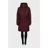 Parka with a detachable drawstring hood