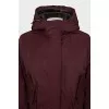 Parka with a detachable drawstring hood