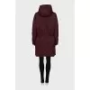 Parka with a detachable drawstring hood