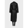 Black leather cloak
