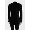 Velvet jacket with accent buttons