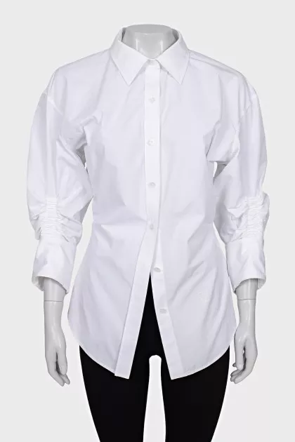 Cropped shirt with 3/4 sleeves