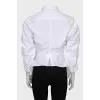 Cropped shirt with 3/4 sleeves