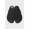 Leather sandals with high soles