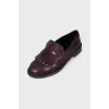 Embossed leather loafers