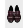 Embossed leather loafers