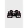 Embossed leather loafers