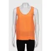 Orange silk T-shirt