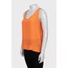 Orange silk T-shirt