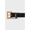 Belt with gold logo
