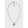 Silver pendant with sapphire and enamel