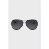 Aviator sunglasses with textile inserts