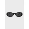 Black oval frame sunglasses