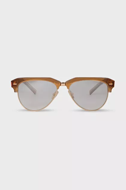 Brown frame with logo