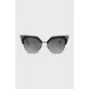 Browline sunglasses with shaped temples