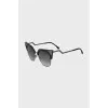 Browline sunglasses with shaped temples