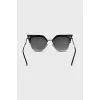Browline sunglasses with shaped temples