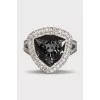 Ring with a large crystal