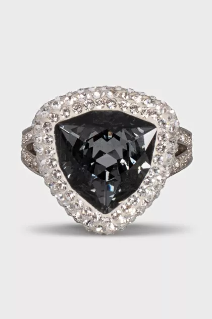 Ring with a large crystal