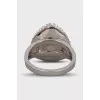 Ring with a large crystal