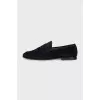 Men's black suede loafers