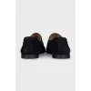 Men's black suede loafers