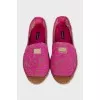 Pink lace espadrilles