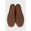 Pink lace espadrilles