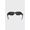 Black rectangular frame sunglasses