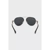 Black and gold aviator sunglasses