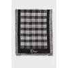 Men's plaid wool scarf