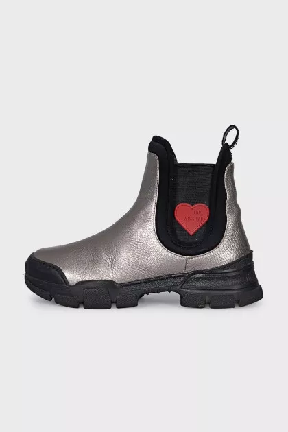 Silver colored boots