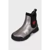 Silver colored boots