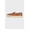 Men's light brown leather loafers