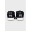Men's printed leather sneakers