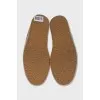 Men's beige suede espadrilles