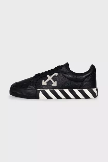Men's Leather Low Vulcanized Sneakers
