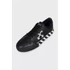 Men's Leather Low Vulcanized Sneakers