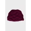 Knitted hat made of cashmere and wool