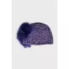 Cashmere hat with fur