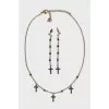 A set of necklaces and earrings with pendants