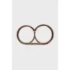 Double ring with crystals