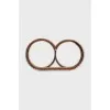 Double ring with crystals