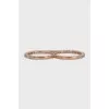 Double ring with crystals