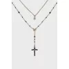 Gold necklace with crystals