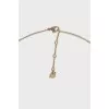 Gold necklace with crystals