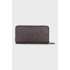 Brown wallet with signature print