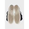 Velcro sneakers with fur