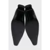 Textured leather heels