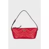 Quilted bag with gold logo